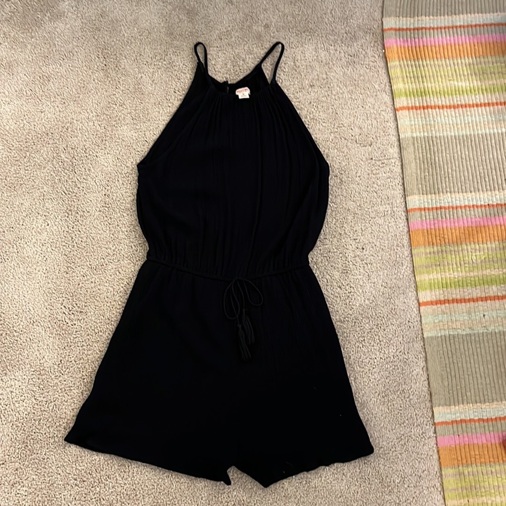 Mossimo textured cotton romper